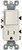 Leviton R67-T5625-0TS Combination Outlet Switch, 1 -Pole, 15 A, 125 V, NEMA: NEMA 5-15R, Almond [SKU: ORG7019052]