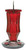 Perky-Pet 8139-2 Bird Feeder, Ruby Starburst Vintage, 16 oz, 4-Port/Perch, Glass, Red, 8-1/2 in H [SKU: ORG2277838]