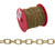 Campbell 0711917 Decorator Chain, #19, 82 ft L, 3 lb Working Load, Oval Link, Steel, Brass [SKU: ORG7128218]