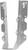 MiTek JUS28 Slant Joist Hanger, 6-5/8 in H, 1-3/4 in D, 1-9/16 in W, 2 in x 8 to 10 in, Steel, G90 Galvanized [SKU: ORG6954960]