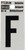HY-KO RV-15/F Reflective Letter, Character: F, 1 in H Character, Black Character, Silver Background, Vinyl [SKU: ORG6259097]