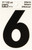 HY-KO RV-50/6 Reflective Sign, Character: 6, 3 in H Character, Black Character, Silver Background, Vinyl [SKU: ORG0200683]