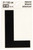 HY-KO RV-50/L Reflective Letter, Character: L, 3 in H Character, Black Character, Silver Background, Vinyl [SKU: ORG0199422]