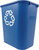 Rubbermaid FG295673BLUE Deskside Waste Basket, 28.125 qt Capacity, Polyethylene, Blue [SKU: ORG8916298]