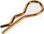 SpeeCo S07092700 Pin Clip, 3-3/4 in L, Steel, Yellow Zinc Dichromate [SKU: ORG8214207]