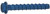 Buildex Tapcon 50403 Screw Anchor, Hex Drive, Steel, Metallic, 4 PK [SKU: ORG6972327]