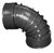 ADS 0390AA Drain Pipe Elbow, 3 in, Snap-Lock, 90 deg Angle, Polyethylene, Black [SKU: ORG5579255]