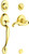 Schlage Plymouth Series F60V PLY/FLA 505 Handleset, 1 Grade, Keyed Different Key, Brass, Brass, 2-3/8 x 2-3/4 in Backset [SKU: ORG5493960]