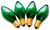 Hometown Holidays 19155 Replacement Bulb, 5 W, Candelabra Lamp Base, Incandescent Lamp, Transparent Green Light [SKU: ORG8517245]