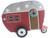 Hometown Holidays 22529 Christmas Collectible, 8.7 in H, Trailer, 92% Metal & 8% PVC, Red/Silver [SKU: ORG2428779]