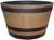 Southern Patio HDR-055440 Planter, 15.4 in W, 9.1 in D, Round, Whiskey Barrel Design, Plastic, Natural Oak [SKU: ORG8248965]