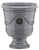 Southern Patio CMX-091851 Porter Planter, 15-1/2 in W, 15-1/2 in D, Urn, Ceramic, Neutral Gray, Gloss [SKU: ORG9613316]