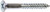 MIDWEST FASTENER 02605 Screw, #14 Thread, 2 in L, Coarse Thread, Flat Head, Phillips Drive, Sharp Point, Steel, Zinc [SKU: ORG4252227]