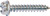 MIDWEST FASTENER 02949 Screw, #12 Thread, 1-1/2 in L, Coarse Thread, Hex, Slotted Drive, Self-Tapping, Sharp Point, Zinc [SKU: ORG4133393]