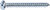 MIDWEST FASTENER 03179 Screw, #8 Thread, Coarse Thread, Pan Head, Phillips, Slotted Drive, Diamond Point, Steel, Zinc [SKU: ORG4522520]