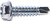 MIDWEST FASTENER 03283 Screw, #8 Thread, 3/4 in L, Coarse Thread, Hex Drive, Self-Drilling Point, Steel, Zinc, 100 PK [SKU: ORG4129862]