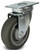 DH CASTERS C-LM5P1TPSB Swivel Caster, 5 in Dia Wheel, 1-1/4 in W Wheel, Thermoplastic Rubber Wheel, Gray, 240 lb [SKU: ORG5147202]