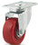 DH CASTERS C-LM3P1PUS Swivel Caster, 3 in Dia Wheel, 1-1/4 in W Wheel, Polyurethane Wheel, Red, 240 lb [SKU: ORG5147368]