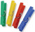 Honey-Can-Do DRY-01410 Classic Clothespin, 0.79 in W, 3.31 in L, Plastic, Blue/Green/Red/Yellow [SKU: ORG7115561]
