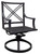 Seasonal Trends SH084 Audubon Swivel Chair, 22-1/2 in W, 20-3/4 in D, 36-1/2 in H, Olefin Cushion Seat, Gray Frame [SKU: ORG7370422]