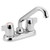 Moen Chateau Series 74998 Laundry Faucet, 2-Faucet Handle, Chrome Plated, Deck Mounting, Mini Blade Handle [SKU: ORG9139668]