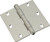 National Hardware N830-277 Square Corner Door Hinge, Stainless Steel, Zinc, Non-Rising, Removable Pin, 50 lb [SKU: ORG2048585]