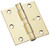 National Hardware 179 Series N236-108 Standard Weight Template Hinge, 3-1/2 in H Frame Leaf, Steel, Bright Brass, 80 lb [SKU: ORG7197312]