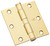 National Hardware 179 Series N236-116 Standard Weight Template Hinge, 3-1/2 in H Frame Leaf, Steel, Satin Brass, 80 lb [SKU: ORG7197353]