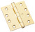 National Hardware 179 Series N236-126 Standard Weight Template Hinge, 4 in H Frame Leaf, Steel, Satin Brass, 85 lb [SKU: ORG7197403]