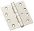 National Hardware 179 Series N236-130 Standard Weight Template Hinge, 4 in H Frame Leaf, Steel, Satin Nickel, 85 lb [SKU: ORG7197429]