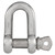 National Hardware N100-358 D-Shackle, 5/8 in, 5000 lb Working Load, 316 Grade, Stainless Steel, 1-31/32 in L Inside [SKU: ORG7442247]