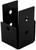 National Hardware Indio 1220VP N800-219 Post Base, 4 x 4 in Post, Plastic/Steel, Black, Storm Shine Powder-Coated [SKU: ORG2052058]