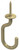National Hardware Modern Series N275-524 J-Hook, 1-23/32 in L, 4-27/32 in H, Steel, Brushed Gold, Ceiling Mounting [SKU: ORG7445448]