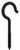 National Hardware N820-122 Hook, 60 lb Working Load, #3, Steel, Black, Storm Shine [SKU: ORG7454689]