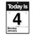 Today Is Wall Calendar, 6.63 x 9.13, White Sheets, 12-Month (Jan to Dec): 2023 [SKU: AAGK100]