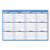 Horizontal Reversible/Erasable Wall Planner, 48 x 32, White/Blue Sheets, 12-Month (Jan to Dec): 2023 [SKU: AAGPM30028]