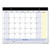 QuickNotes Desk Pad, 22 x 17, White/Blue/Yellow Sheets, Black Binding, Clear Corners, 13-Month (Jan to Jan): 2023 to 2024 [SKU: AAGSK70000]