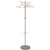Wavy Coat Tree, Six Hangers/Two Knobs/Four Hooks, 18.88w x 14d x 68.5h, Silver/Wood [SKU: ABAPMWAVE]