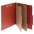 Pressboard Classification Folders, 3" Expansion, 2 Dividers, 6 Fasteners, Letter Size, Earth Red Exterior, 10/Box [SKU: ACC15036]
