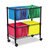 Two-Tier File Cart for Front-to-Back + Side-to-Side Filing, Metal, 1 Shelf, 3 Bins, 26" x 14" x 29.5", Black [SKU: ALEFW601426BL]