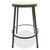 Industrial Metal Shop Stool, Backless, Supports Up to 300 lb, 24" Seat Height, Brown Seat, Gray Base [SKU: ALEIS6624G]