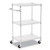 Three-Shelf Wire Cart with Liners, Metal, 3 Shelves, 450 lb Capacity, 24" x 16" x 39", Silver [SKU: ALESW322416SR]