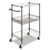 Three-Tier Wire Cart with Basket, Metal, 2 Shelves, 1 Bin, 500 lb Capacity, 28" x 16" x 39", Black Anthracite [SKU: ALESW342416BA]