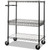 Three-Tier Wire Cart with Basket, Metal, 2 Shelves, 1 Bin, 500 lb Capacity, 34" x 18" x 40", Black Anthracite [SKU: ALESW543018BA]