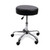 Height Adjustable Lab Stool, Backless, Supports Up to 275 lb, 19.69" to 24.80" Seat Height, Black Seat, Chrome Base [SKU: ALEUS4716]