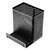 Urban Collection Punched Metal Pencil Cup/Cell Phone Stand, Perforated Steel, 3.5 x 3.5, Black [SKU: AOPART20014]