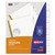 Insertable Big Tab Dividers, 8-Tab, Double-Sided Gold Edge Reinforcing, 11 x 8.5, White, Clear Tabs, 1 Set [SKU: AVE11124]