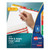 Print and Apply Index Maker Clear Label Dividers, 8-Tab, Color Tabs, 11 x 8.5, White, Traditional Color Tabs, 5 Sets [SKU: AVE11419]