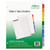 Table 'n Tabs Dividers, 10-Tab, 1 to 10, 11 x 8.5, White, Assorted Tabs, 1 Set [SKU: AVE11671]