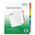 Table 'n Tabs Dividers, 12-Tab, 1 to 12, 11 x 8.5, White, Assorted Tabs, 1 Set [SKU: AVE11673]